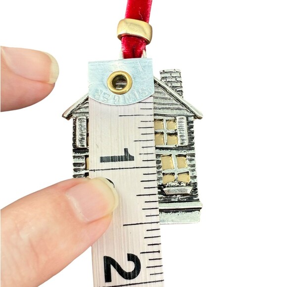 J. Jill Home Sweet Home Ornament Silver Gold Tone Velvet Ribbon Keepsake NWT - Picture 8 of 9